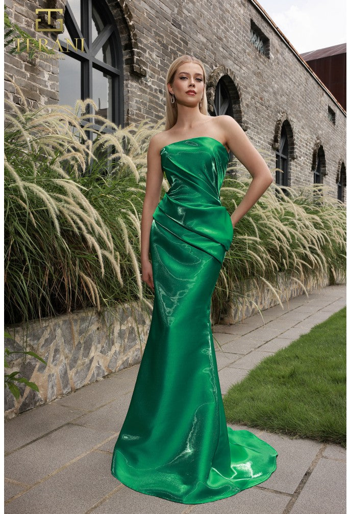 terani mermaid dress Terani J3191 Cowl Neck Sleeveless Mermaid Dress, LIPSTICK / 6