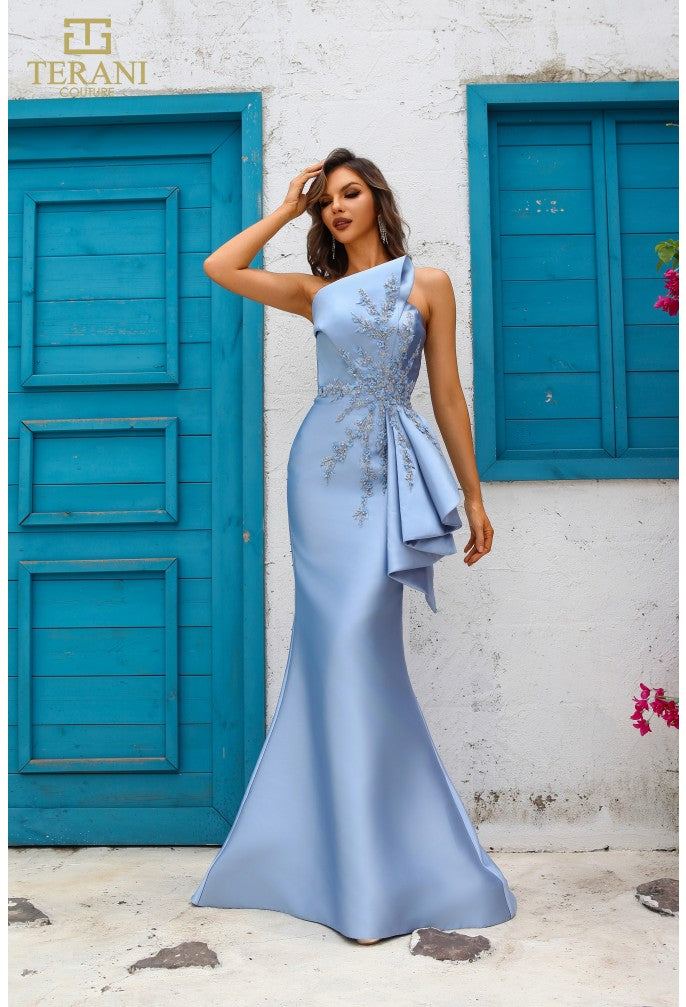 Terani 251E4265 Fitted Mermaid Gown with Intricate Sparkle Embellishment Terani 251E4265 Fitted Mermaid Gown with Intricate Sparkle Embellishment