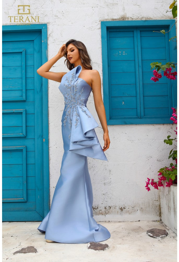 Terani 251E4265 Fitted Mermaid Gown with Intricate Sparkle Embellishment Terani 251E4265 Fitted Mermaid Gown with Intricate Sparkle Embellishment