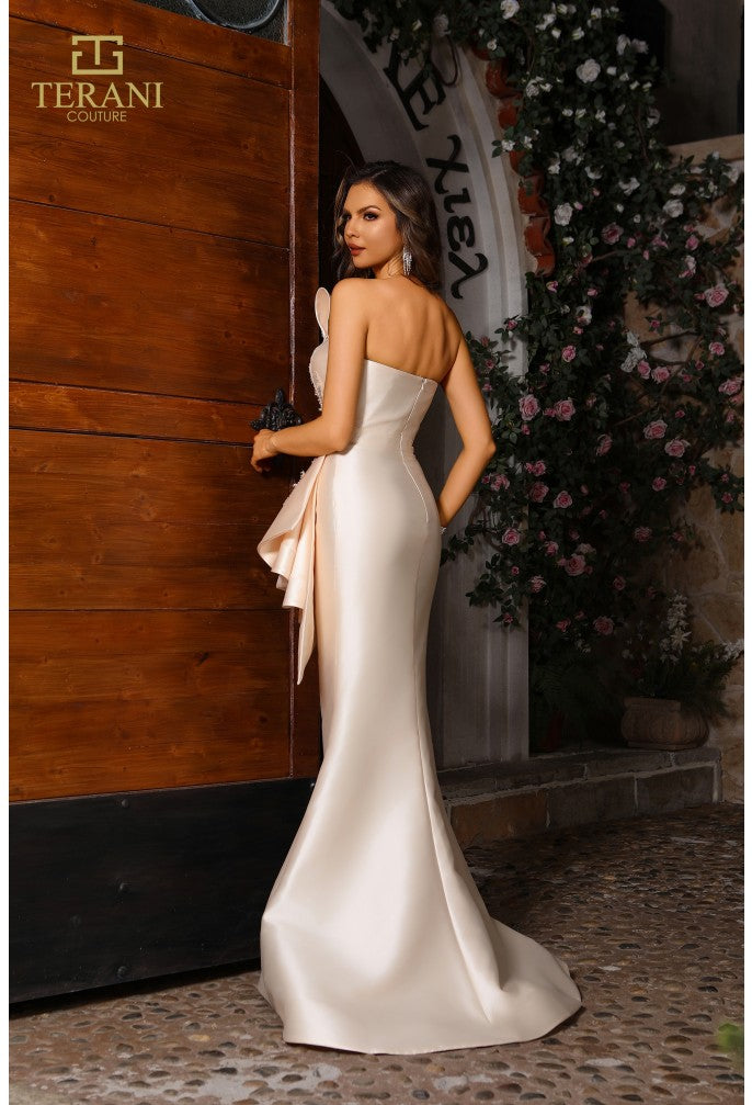 white christmas dresses Terani Couture 252E5144 - Long Lace Sheath Dress main image 0