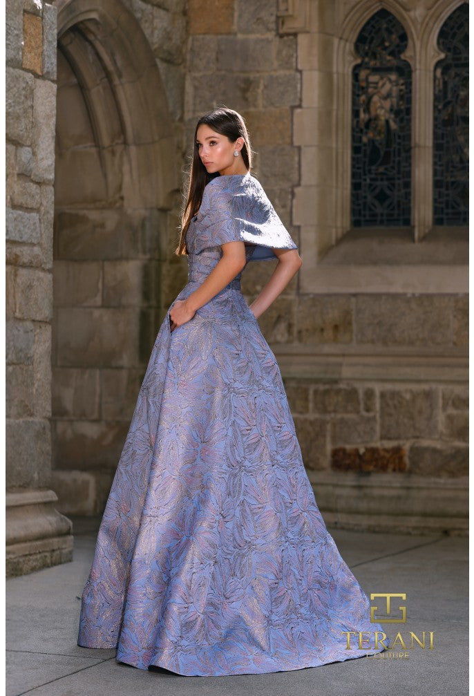 Terani 261M6453 Jacquard Off-Shoulder A-Line Ballgown – Mia Bella