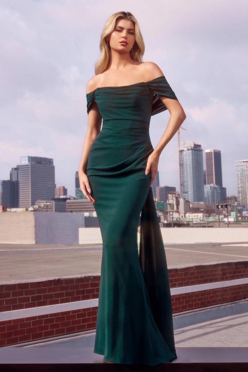 Ladivine 7433 Elegant Fitted Chiffon Gown  Mia Bella Couture