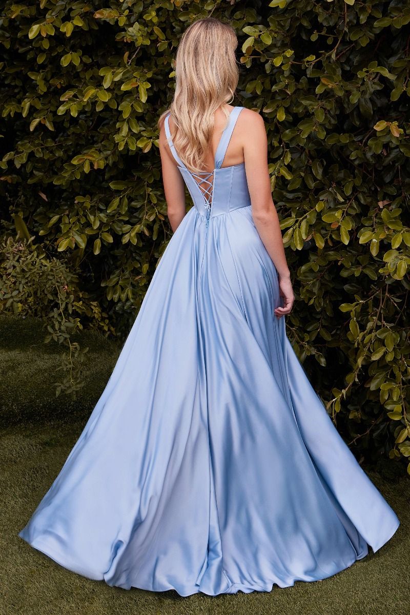 white christmas dresses Ladivine 7447 Elegant A-Line Evening Gown with Corset-Style Bodice Sage / 0