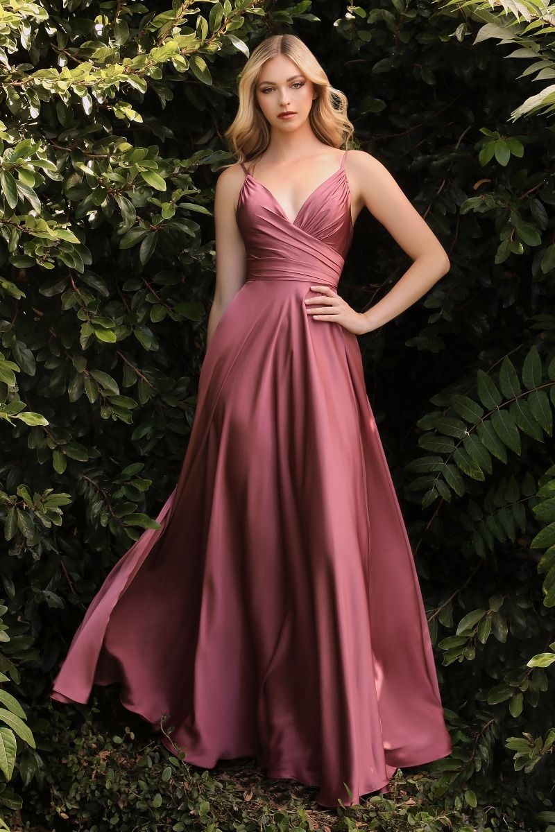 Ladivine 7485 soft satin bridesmaids dress 6 / Mauve Rose Ladivine 7485 soft satin bridesmaids dress 6 / Mauve Rose