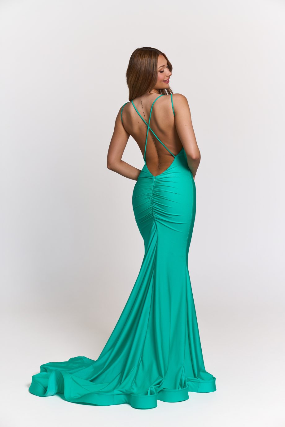 Atria 6903H Elegantly Fitted Stretch Jersey Formal Gown Mia Bella Couture Atria 6903H Elegantly Fitted Stretch Jersey Formal Gown Mia Bella Couture