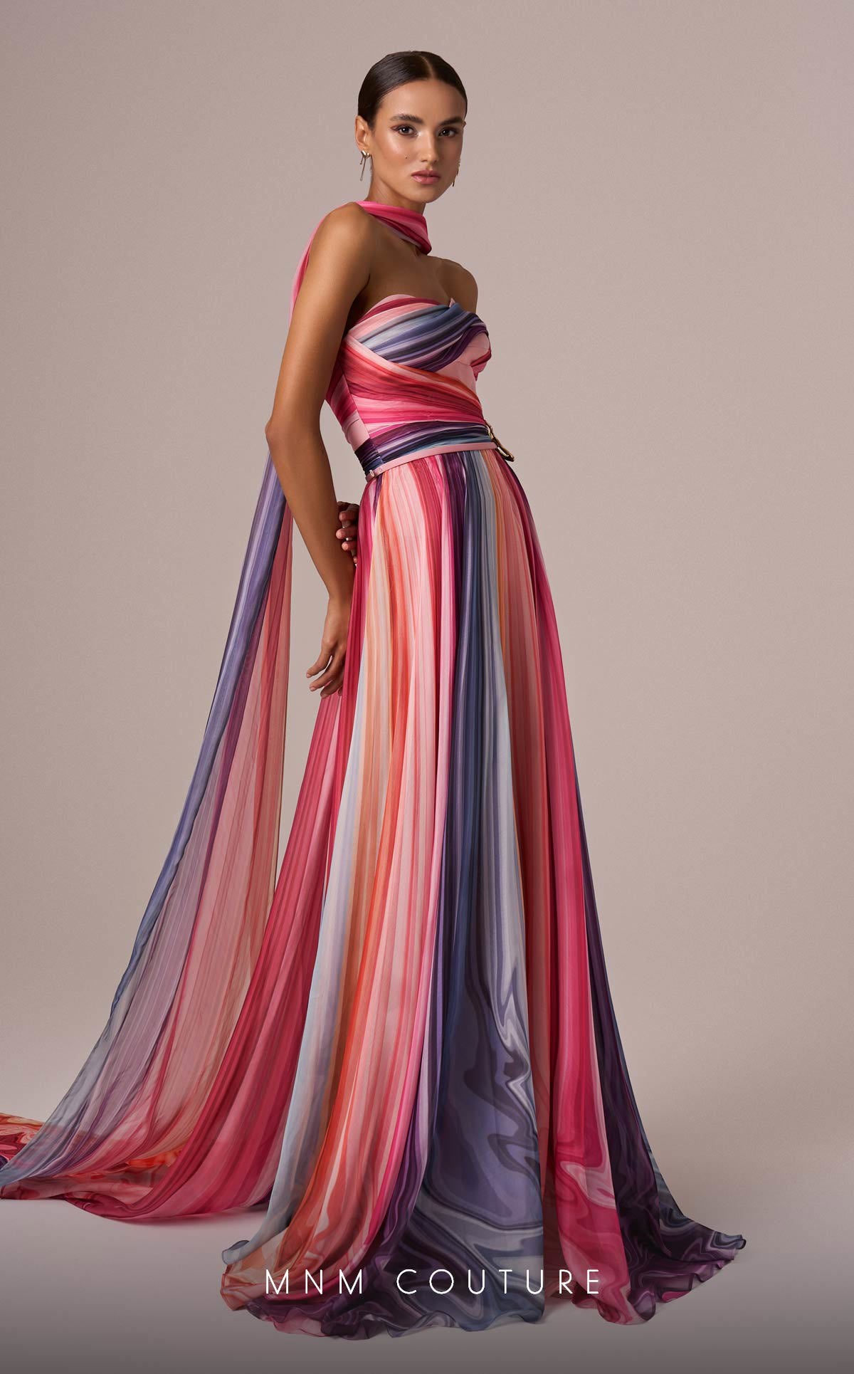 MNM Couture E0080 Elegantly Flowy A-Line Evening Gown – Mia Bella Couture