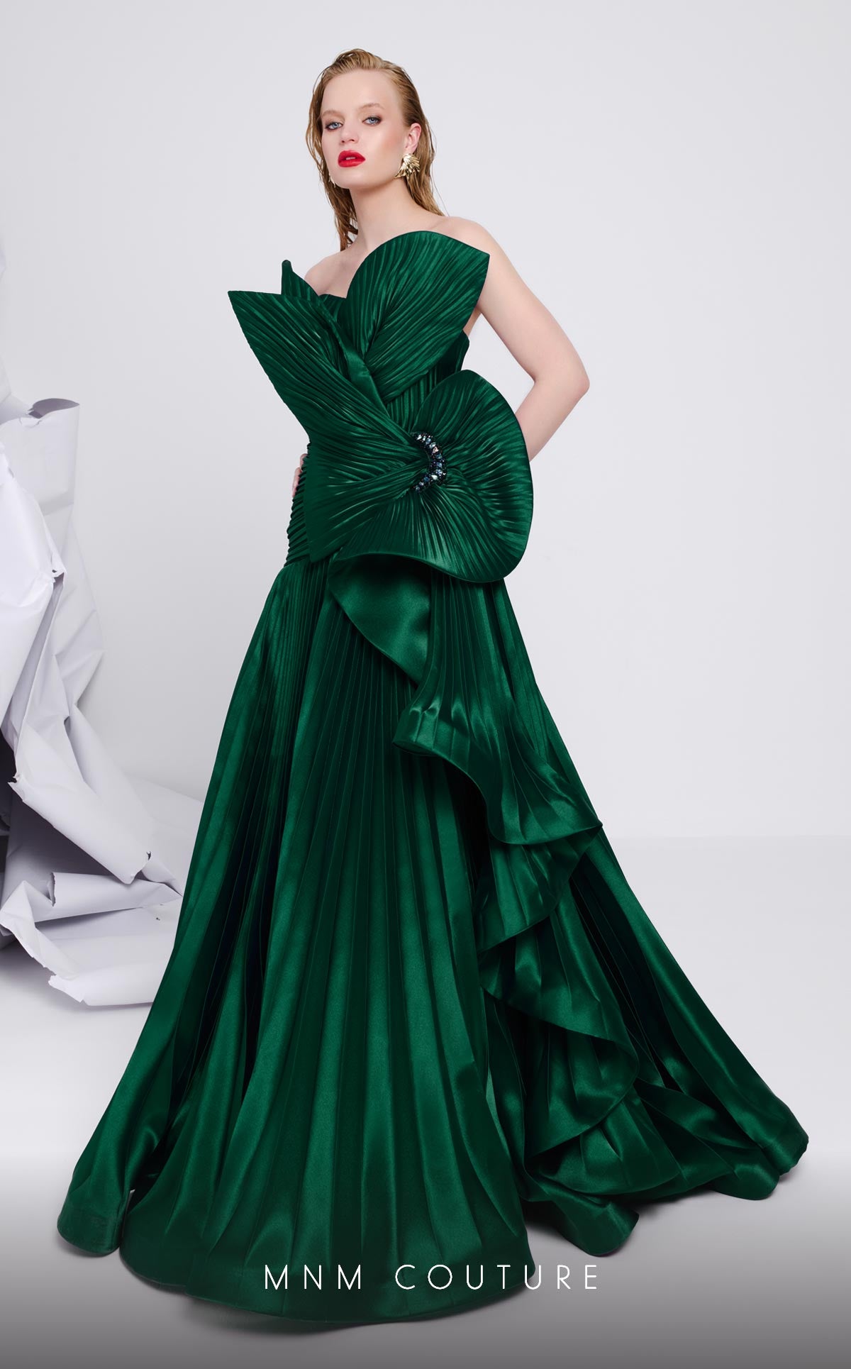 MNM Couture F02867 Elegantly Asymmetrical A-line Ballgown  Mia Bella  Couture