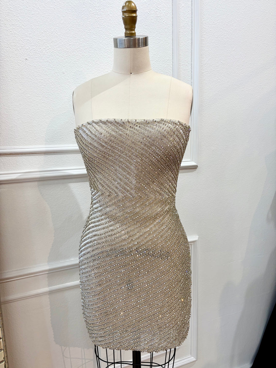 Ren the Label Mirrorball Hand Beaded Mini Dress Mia Bella Couture Ren the Label Mirrorball Hand Beaded Mini Dress Mia Bella Couture