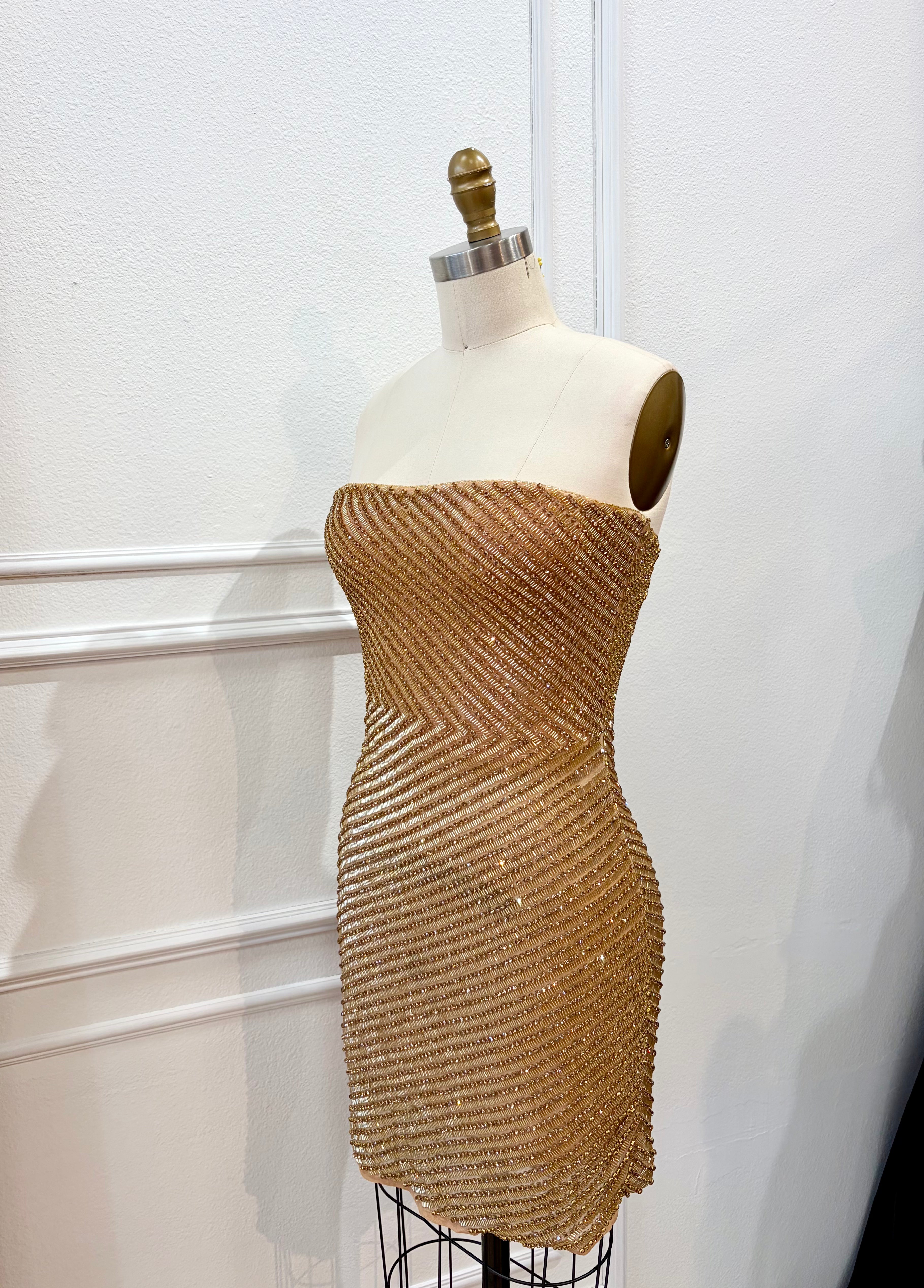 René the Label Mirrorball Hand Beaded Mini Dress – Mia Bella Couture