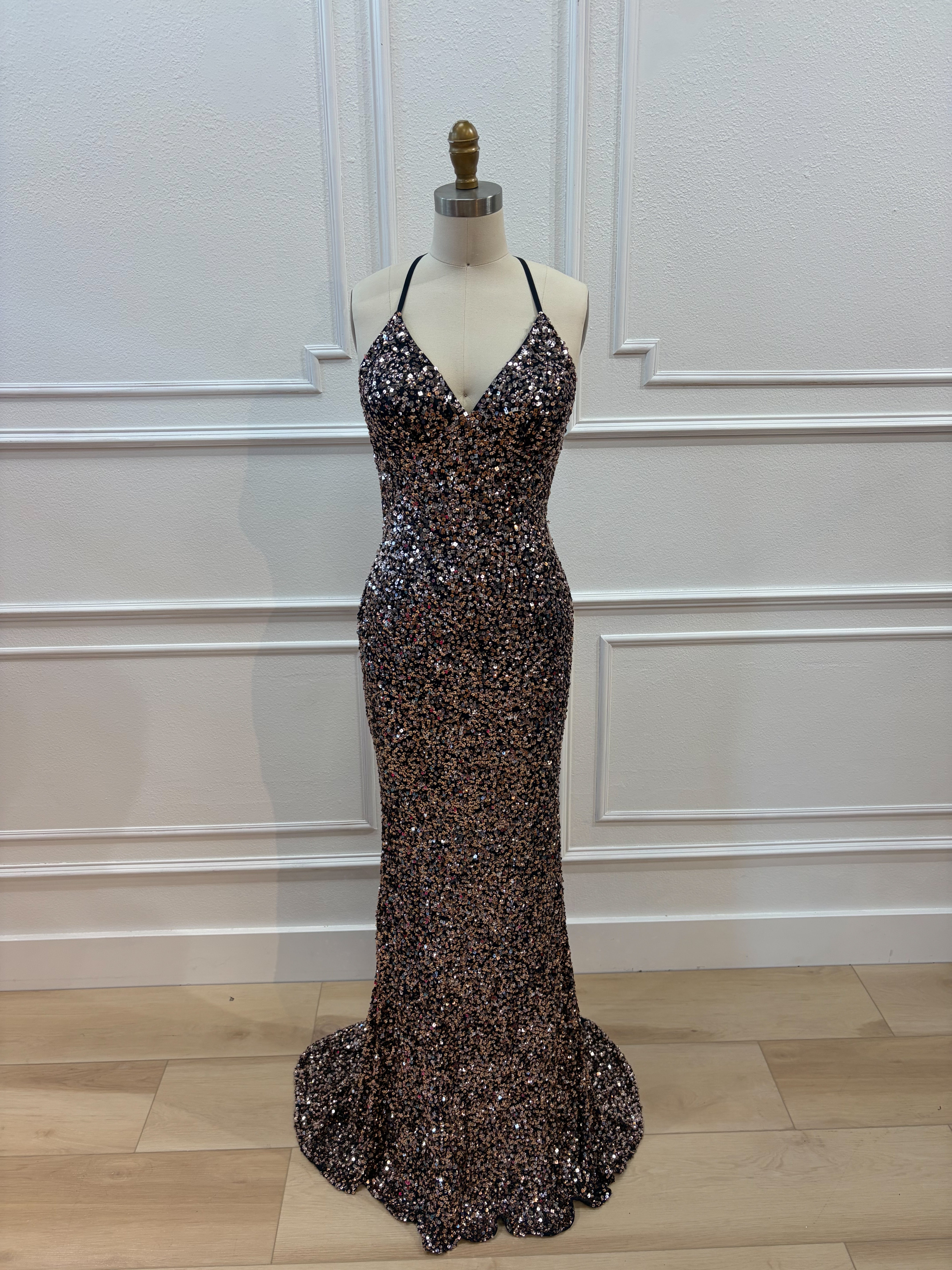navy and rose gold prom dress Navy And Rose Gold Dress