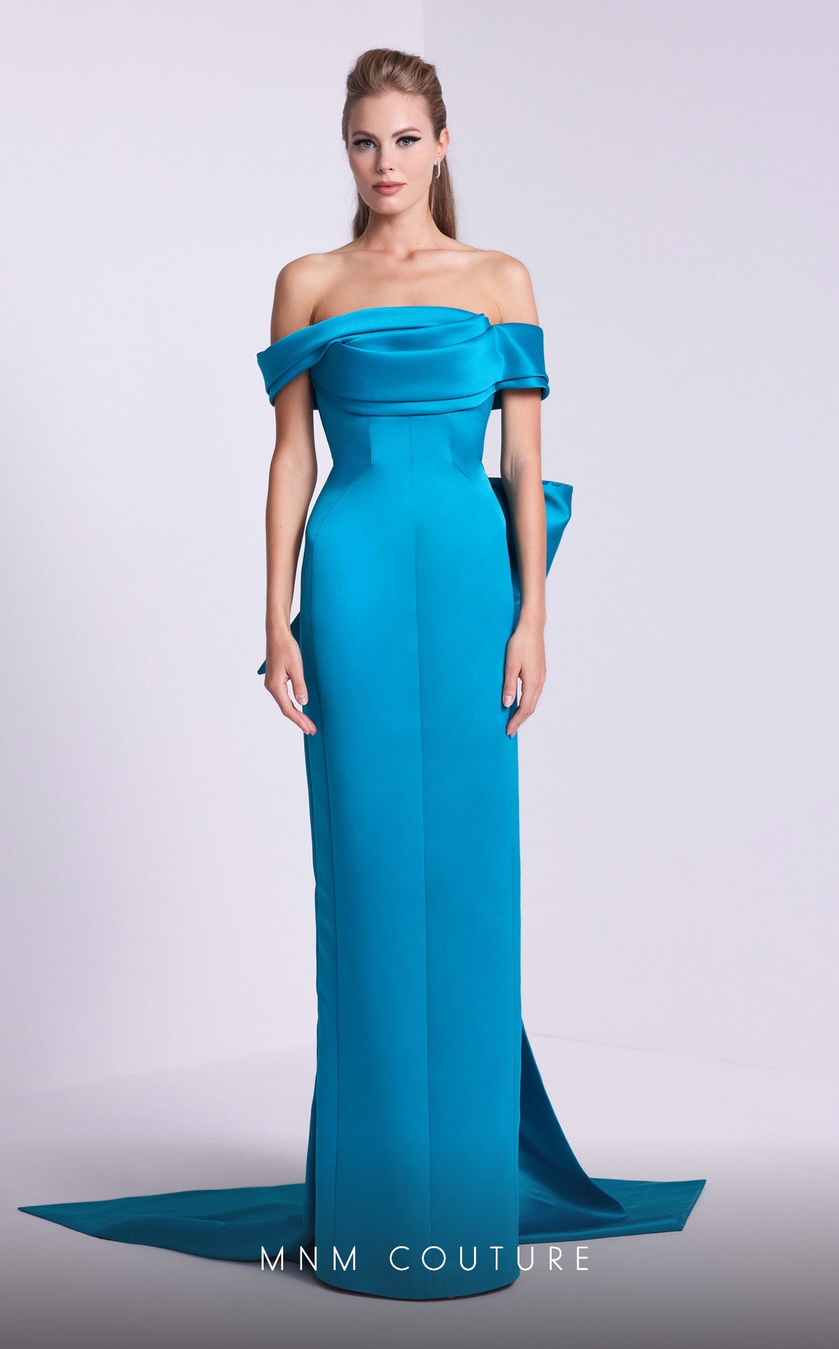 off the shoulder turquoise dress Turquoise Foldover Off Shoulder Ruched High Slit Maxi Dress