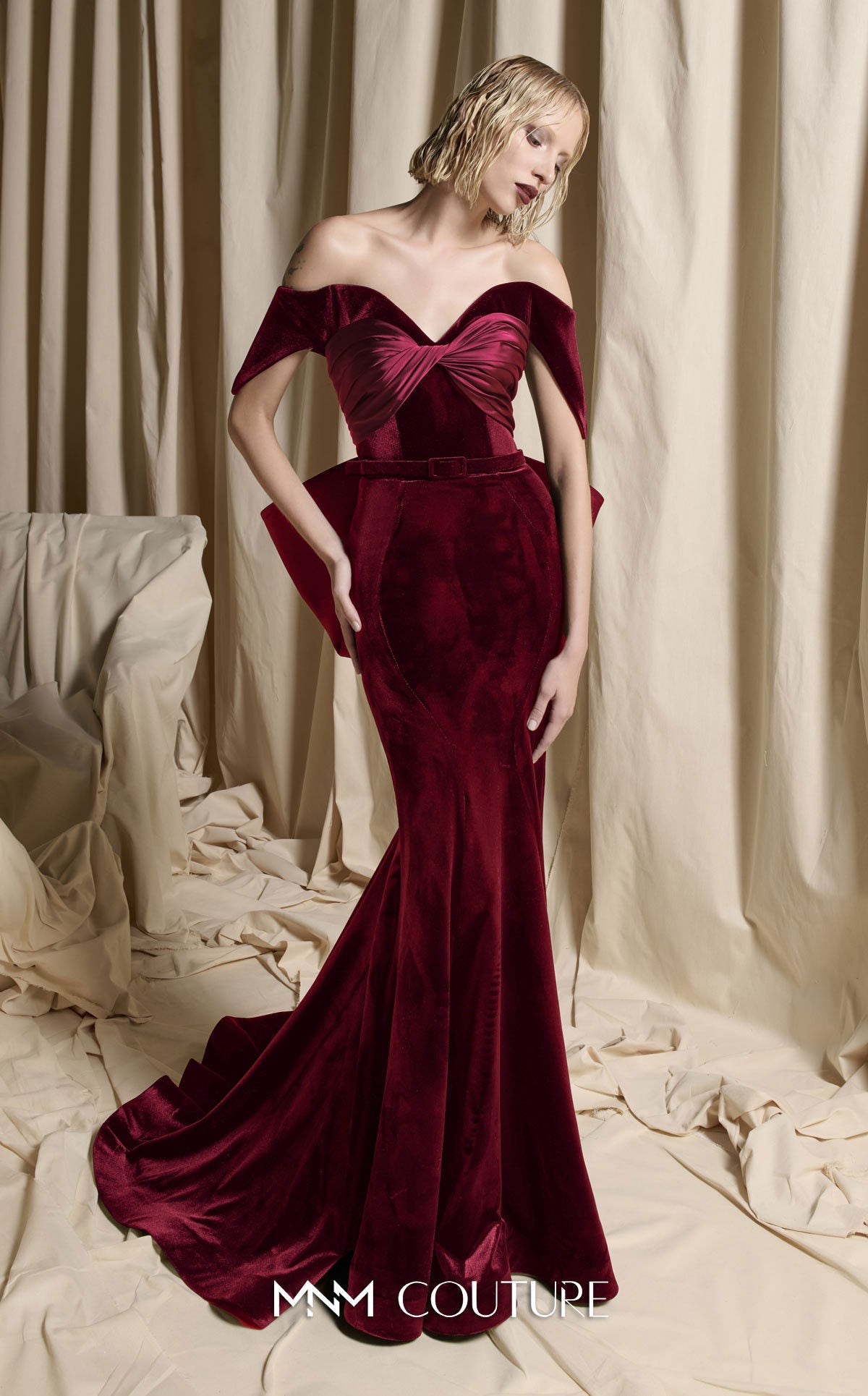 MNM Couture N0702 Elegant Couture Evening Gown with Sweetheart