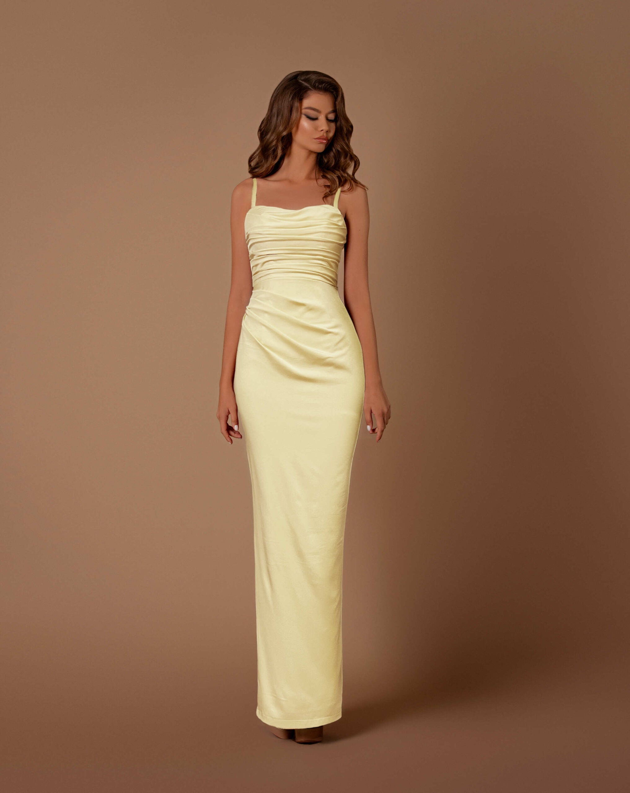 Nicoletta NBM1024 Elegantly Fitted Evening Gown Soft Lemon / 10 Nicoletta NBM1024 Elegantly Fitted Evening Gown Soft Lemon / 10