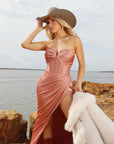 desert blush bridesmaid dress