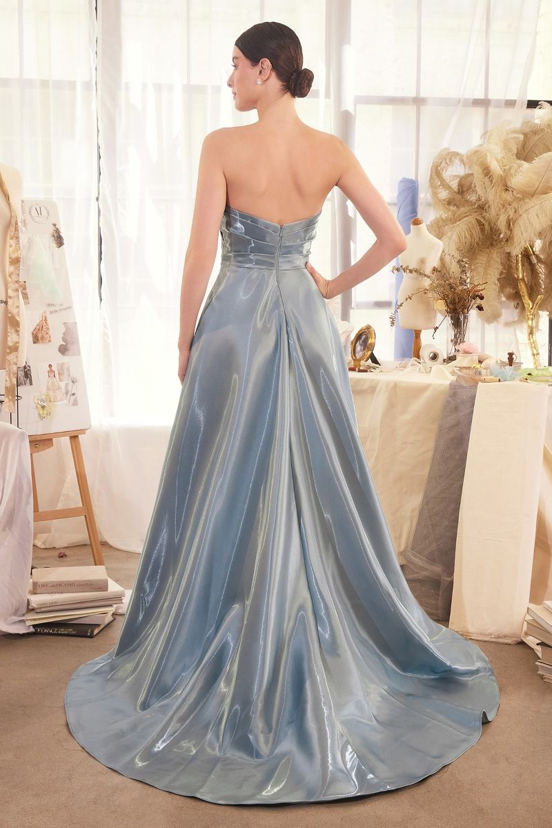 smoky blue dress for wedding Formal Long Dress A1303 By Andrea and Leo Smoky Blue / 2