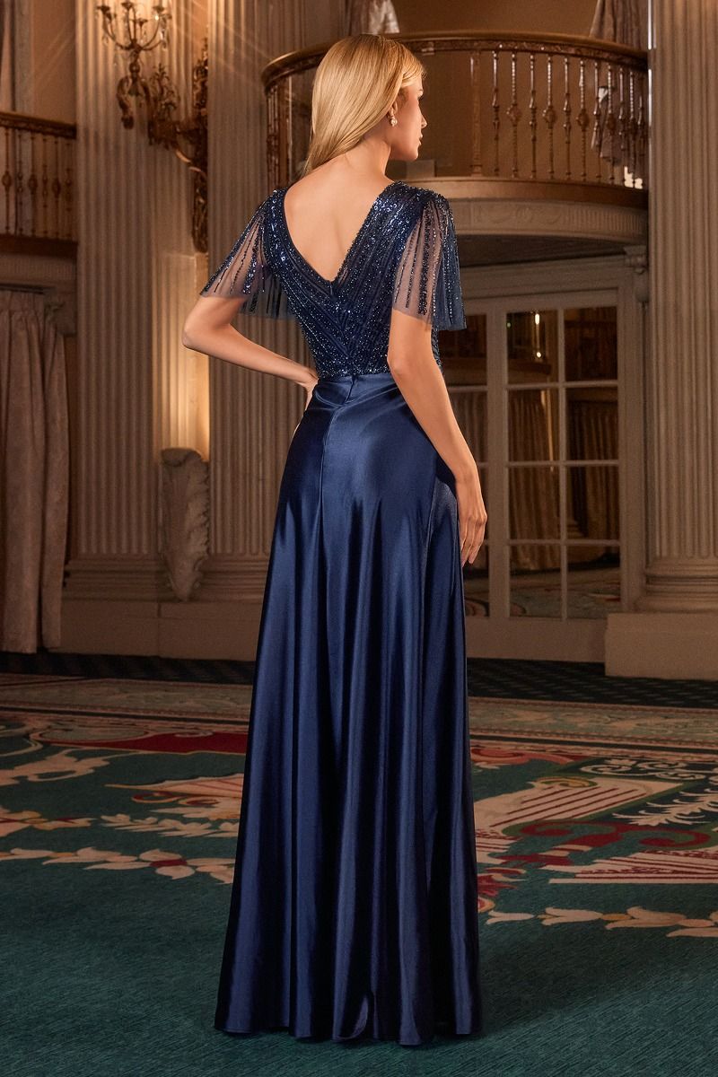 Ladivine CC447 Elegant Flowy A-line Gown – Mia Bella Couture