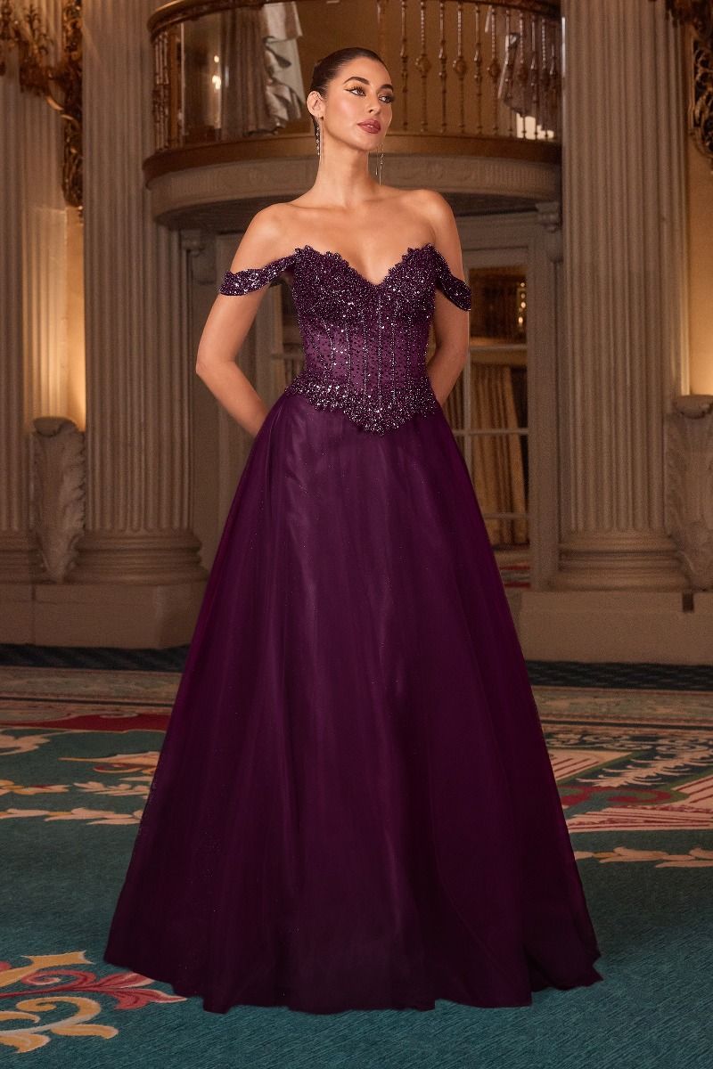 Ladivine CC471 Elegant Embellished A-line Ballgown – Mia Bella Couture