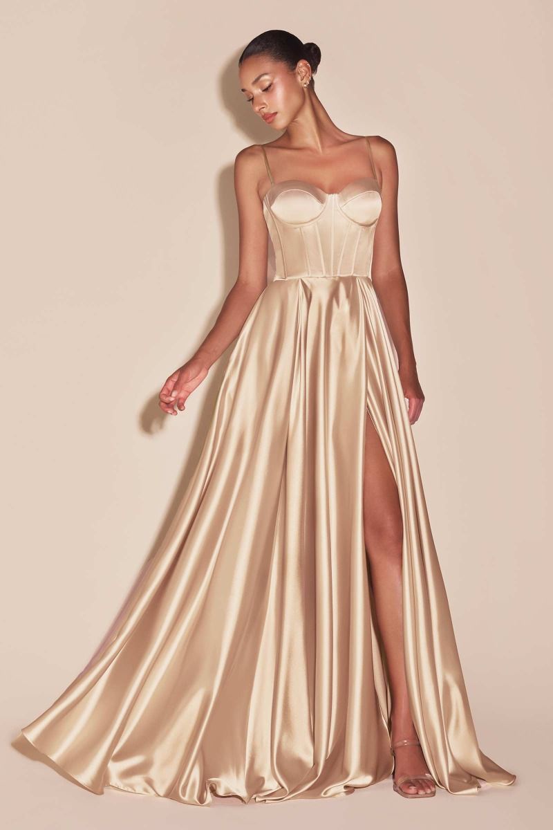 white christmas dresses Long Formal Mermaid Fit Prom Slit Dress main image 1