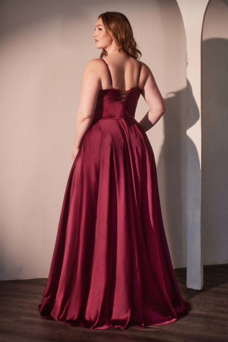 La Divine style CD337 long bustier corset dress 14 / Burgundy La Divine style CD337 long bustier corset dress 14 / Burgundy