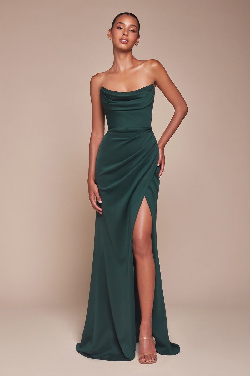 La Divine CD355 Strapless Light Neoprene Gown Mia Bella Couture La Divine CD355 Strapless Light Neoprene Gown Mia Bella Couture