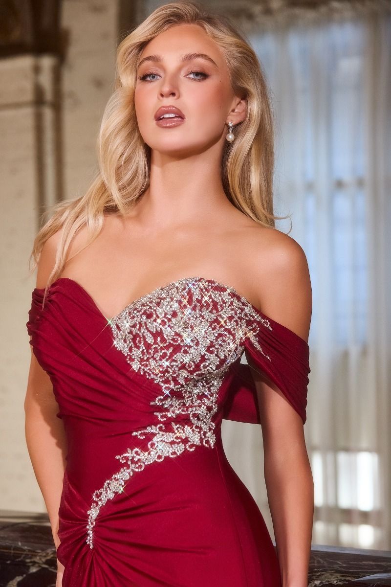 Ladivine CD667 Elegantly Fitted Embellished Formal Gown  Mia Bella Couture