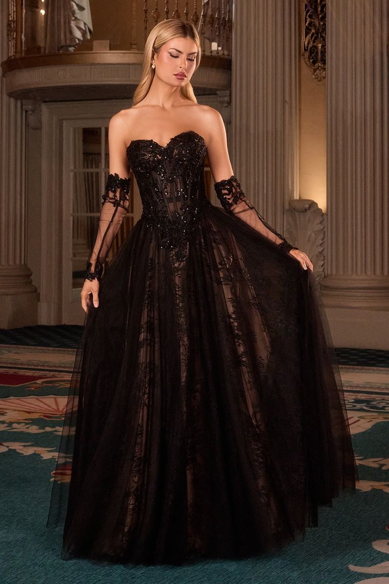Ladivine CD717 Elegantly Embellished A-line Ballgown – Mia Bella