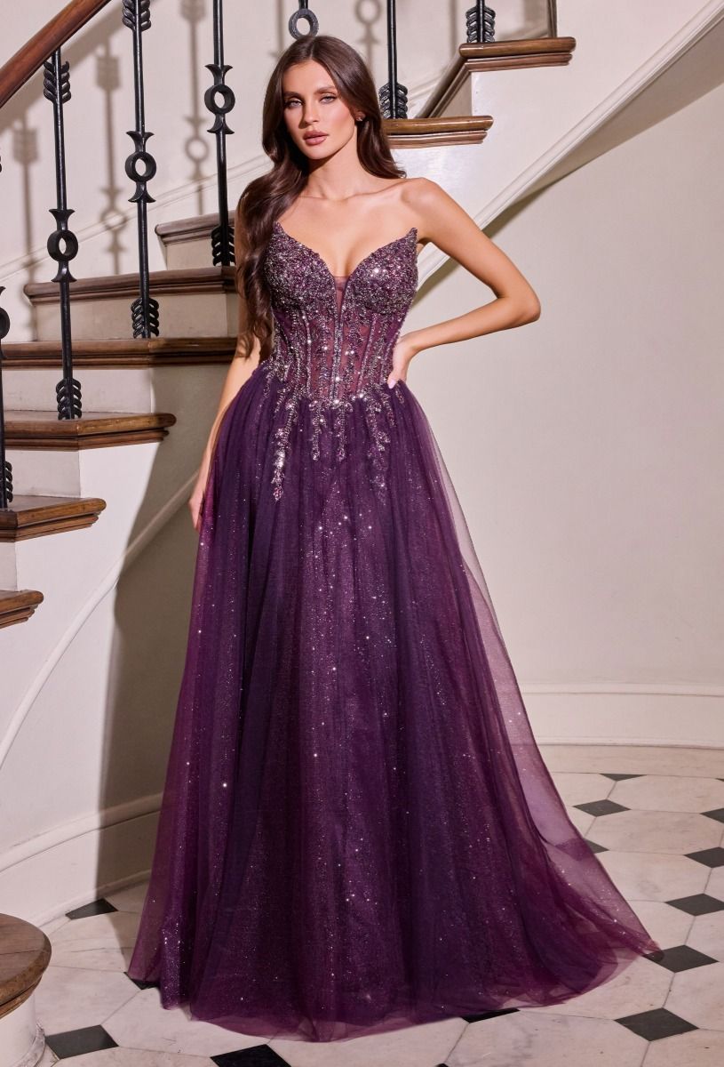 Ladivine CD721 Elegantly Embellished Ballgown with Sparkle Tulle – Mia  Bella Couture