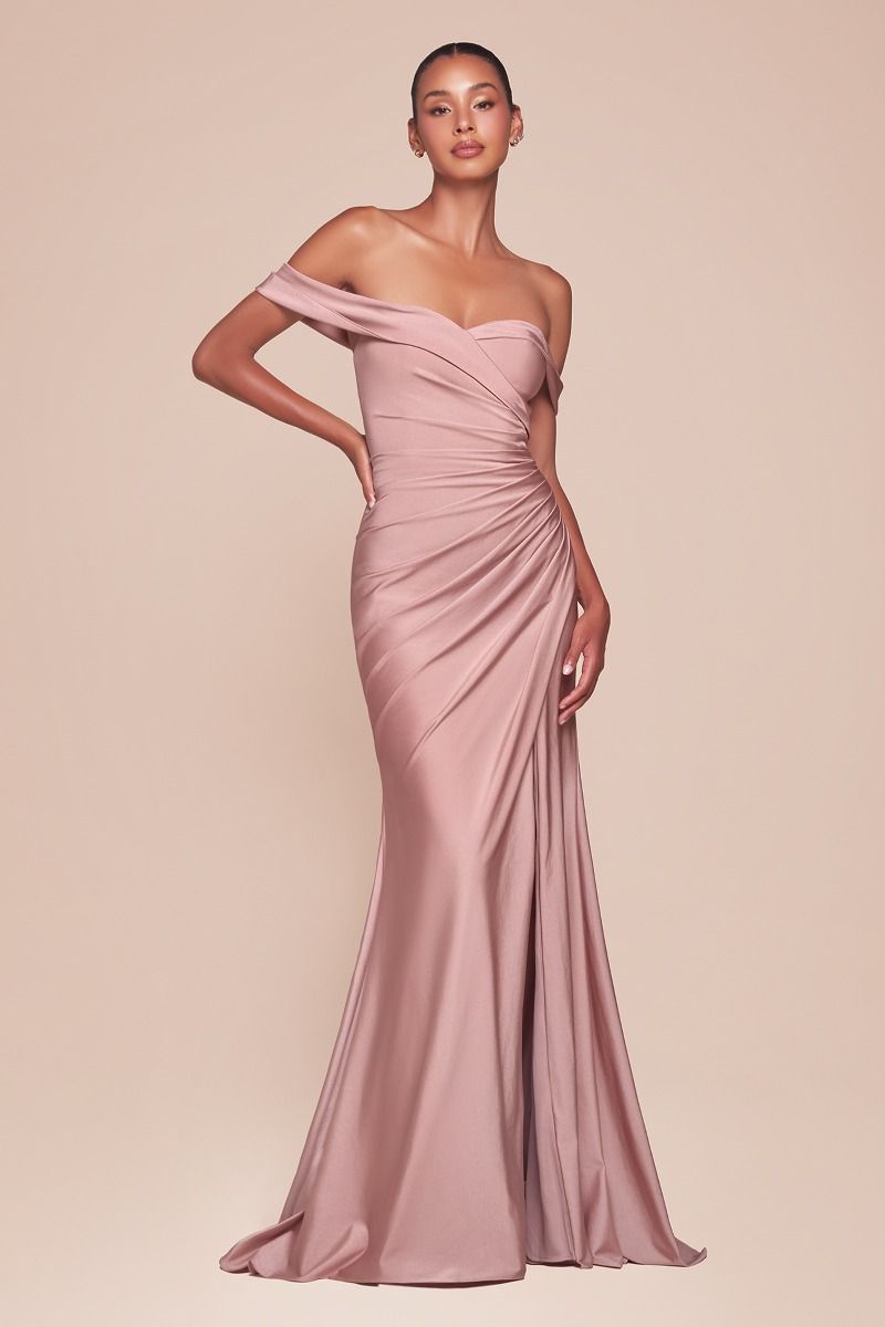 stretchable long dress Elara Striped Maxi Dress