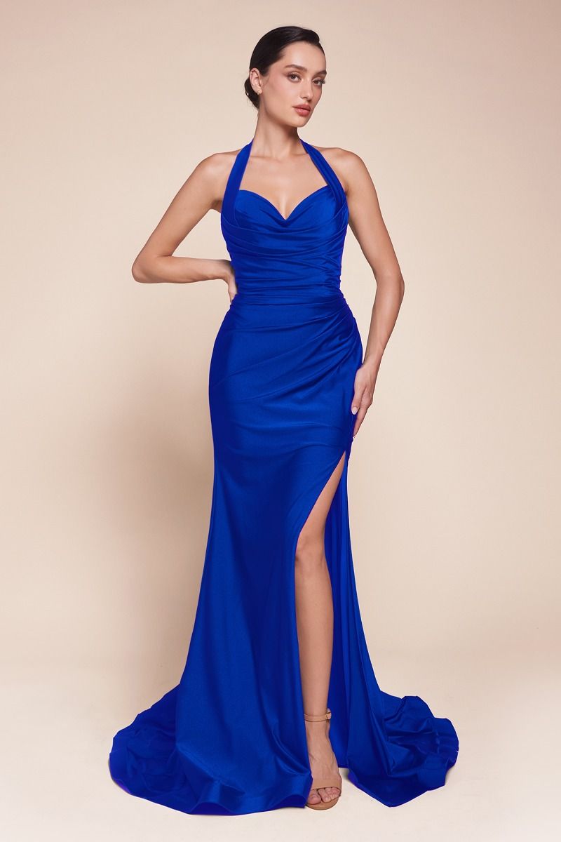 Ladivine CD796 Elegantly Fitted Formal Gown with Leg Slit – Mia Bella  Couture