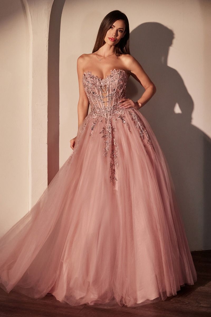 Ladivine CDS536 Elegant Formal A-line Gown – Mia Bella Couture
