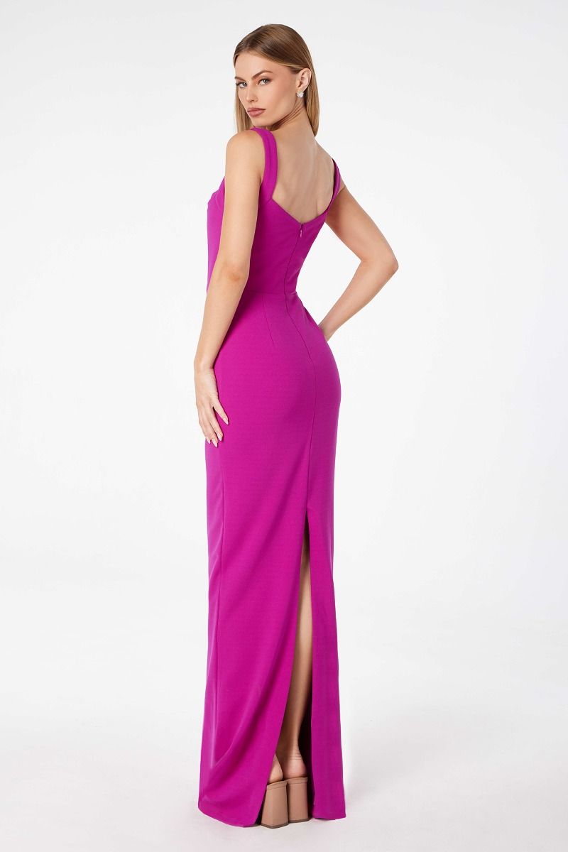 Astee T3000 Elegant Formal Dress with Pleated Straight Neckline – Mia Bella  Couture