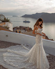 Ricca Sosa 21001 floral trumpet bridal gown