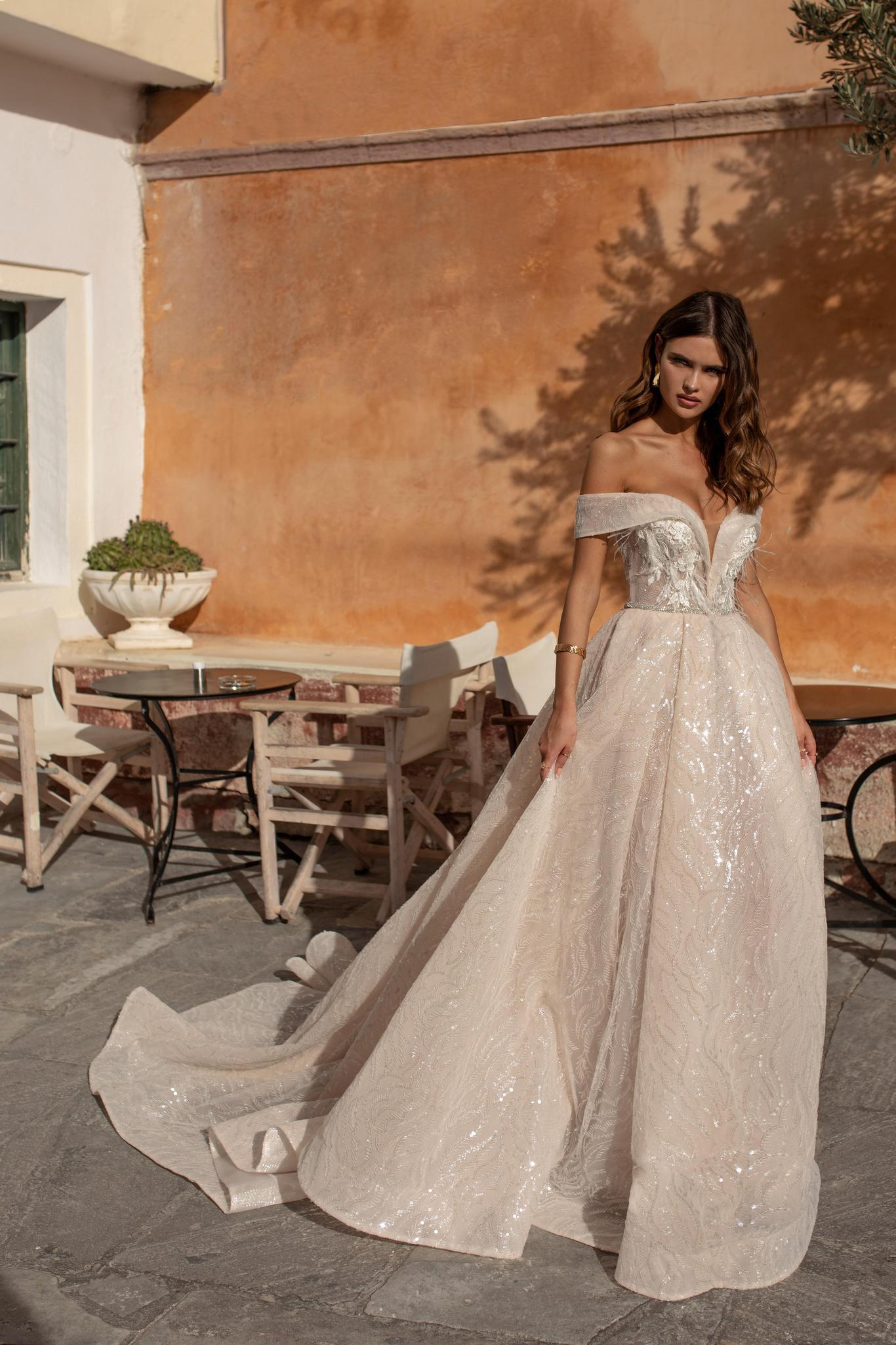 Ricca Sposa 21026 off the shoulder bridal ballgown