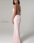 scala 60100 pink sequins prom dress