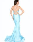 6533h lace up back prom dress
