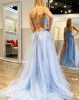 alisha light blue prom dress