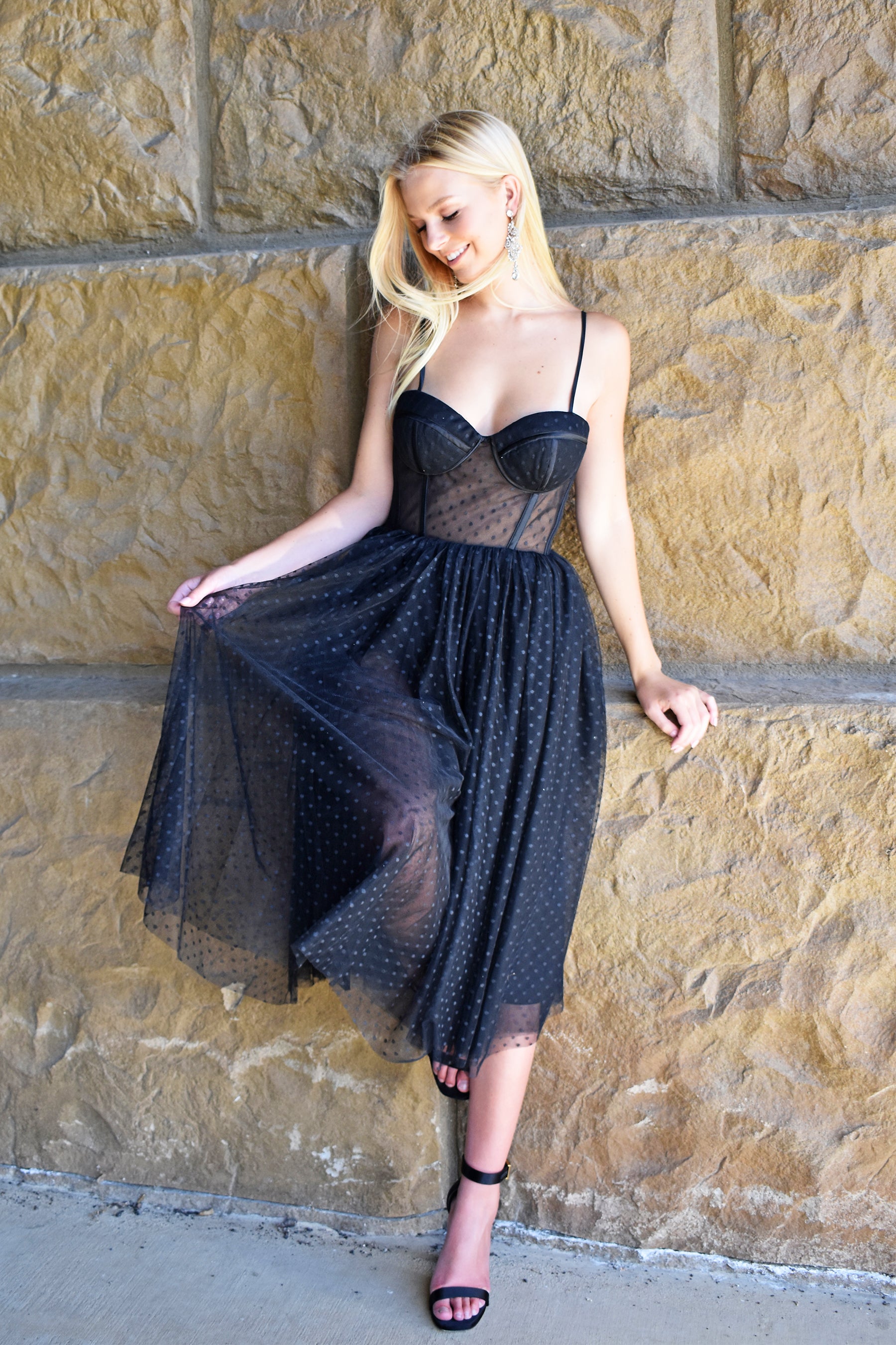 rene the label emmy gown bustier midi cocktail dress