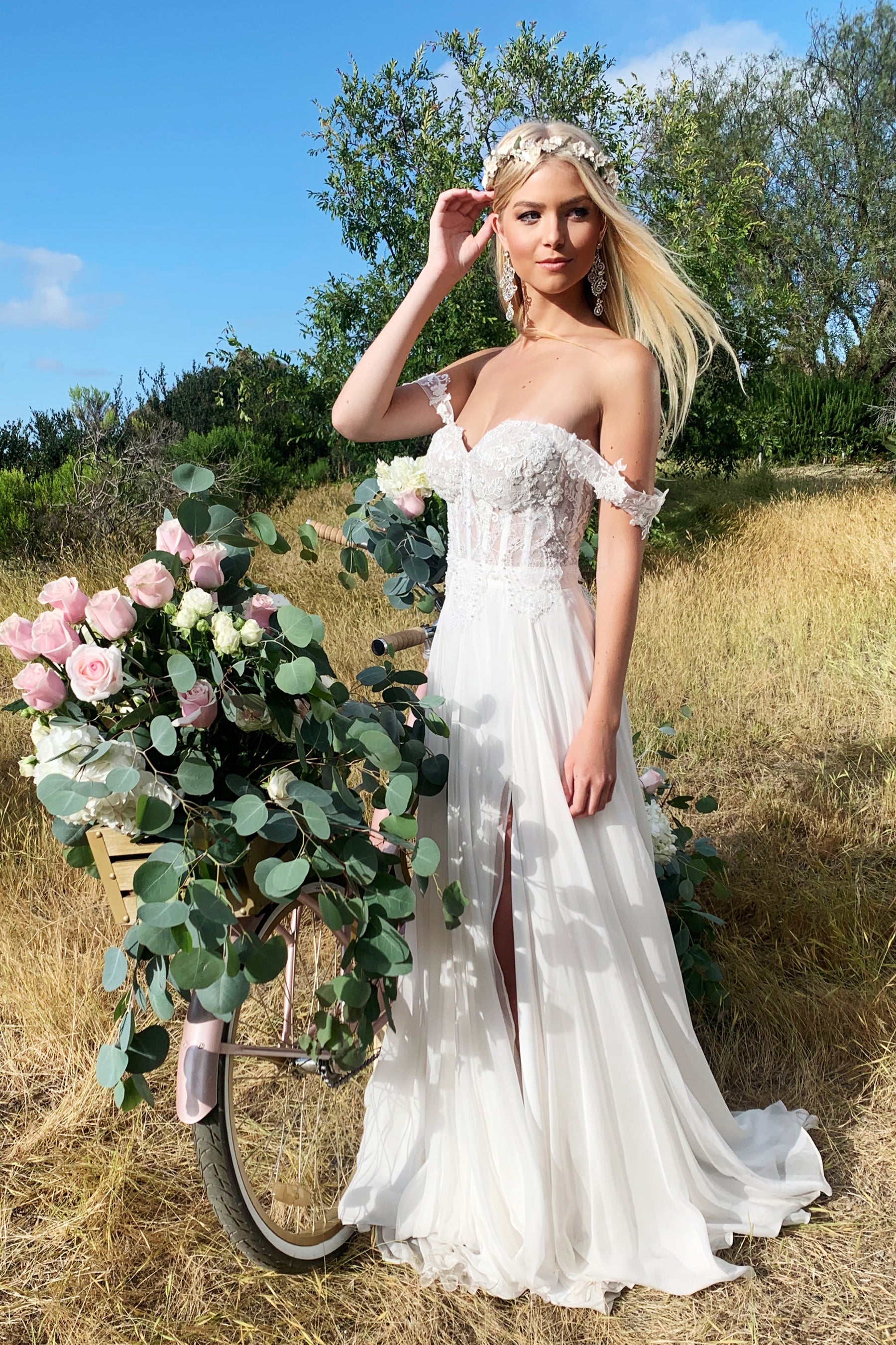 Genesis Gown Silk Chiffon Off The Shoulder Bridal Gown Genesis Gown Silk Chiffon Off The Shoulder Bridal Gown
