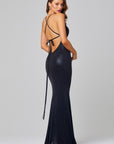 Tania olsen Kian black halter dress