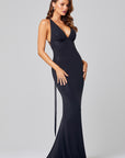 Tania olsen Kian black halter dress