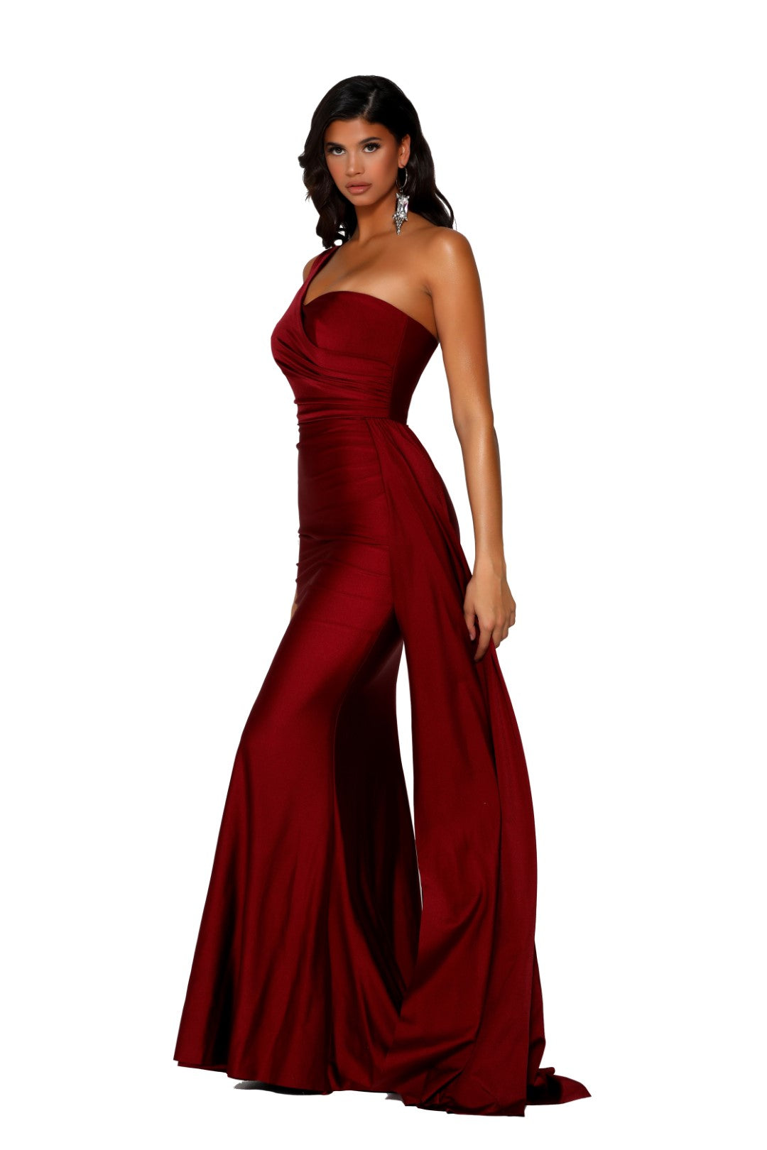 portia and Scarlett ps6321 red one shoulder