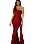 portia and Scarlett ps6321 red one shoulder