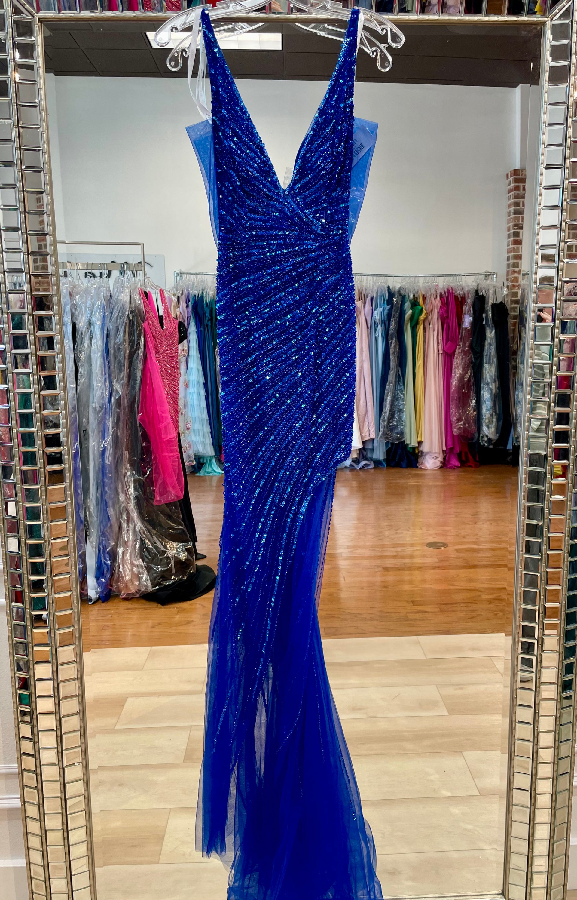 Jovani 63405 gold and silver fully beaded long pageant and prom dress – Mia  Bella Couture