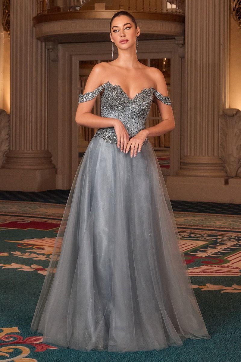 Ladivine CC471 Elegant Embellished A-line Ballgown – Mia Bella Couture