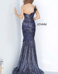 Jovani 02445 one shoulder fitted long dress