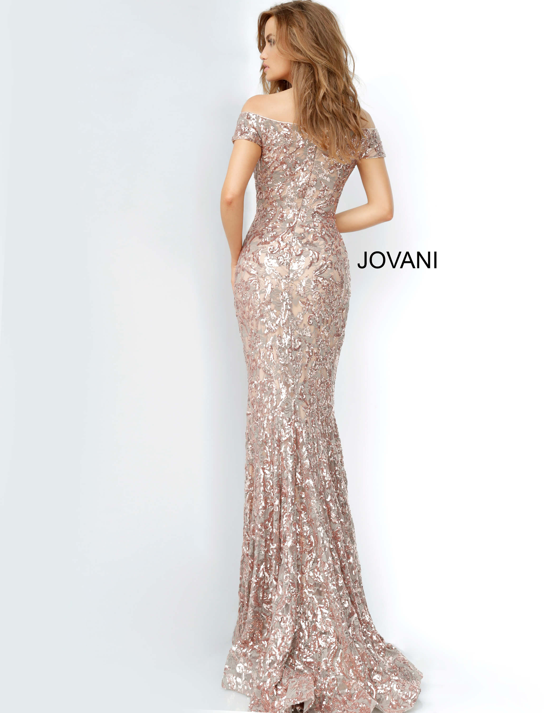Jovani 1122 off the shoulder mermaid long dress