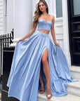 Jadore Jp142 blue two piece prom dress