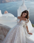 Ricca Sposa 21004 long sleeve bridal ballgown