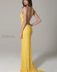 scala 47551 banana yellow prom dress