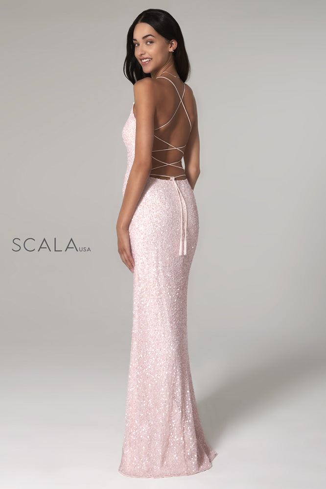 scala prom dress Scala 60100 emerald green sequins formal dress – Mia Bella Couture